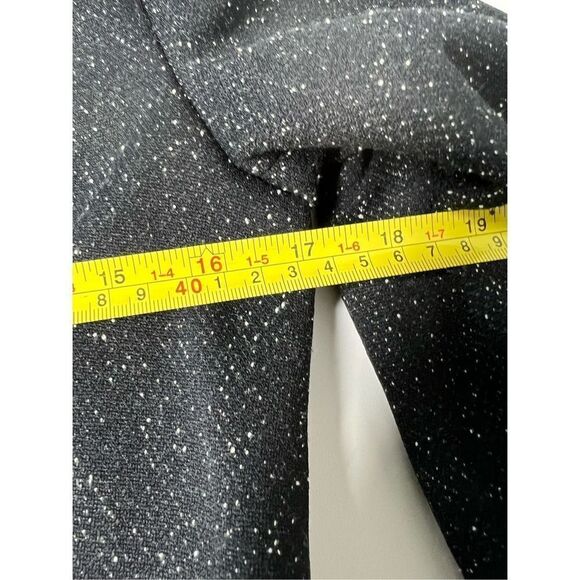 Esprit Black Gray Twill Blazer Suit Size 8 One Button Patches on sleeves - Picture 13 of 16